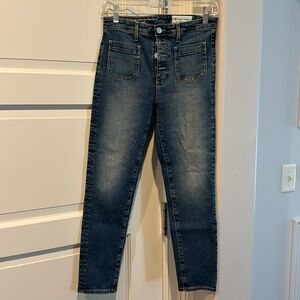 AG petite vintage Stevie ankle button up size 27p